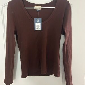 Universal Thread Chocolate Long Sleeve Tee